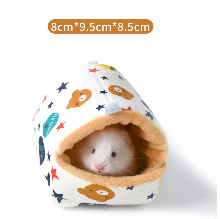 Gaiola para hamster, cama macia e quente para animais de estimação, rede para ratos, porco, esquilo, casa de inverno, ninho de veludo, cama quente para dormir, itens pequenos para animais de estimação: Violeta