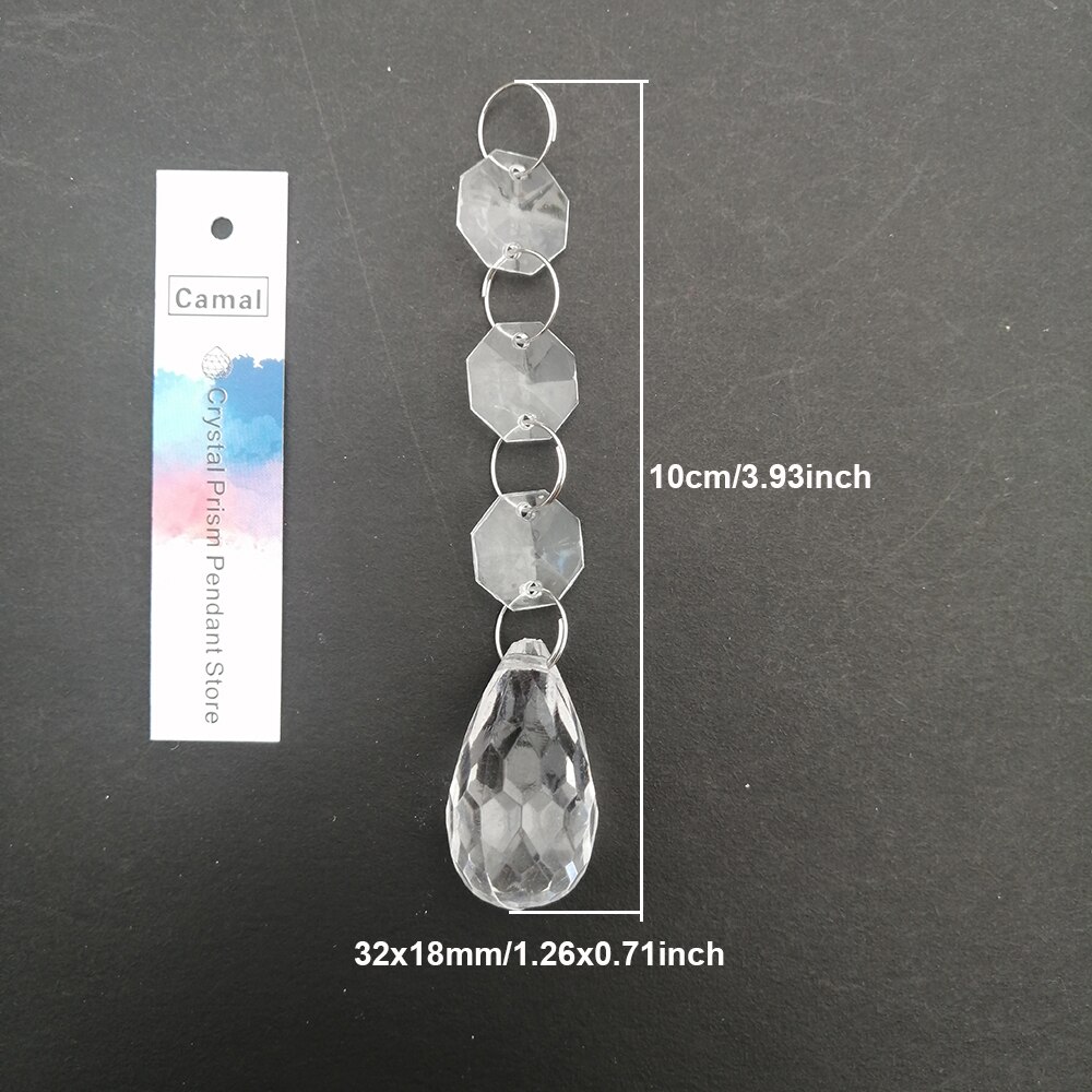 Camal 10 stücke Acryl Kristall Perlen Anhänger Girlande Kronleuchter Hängen Party Hochzeit Dekoration Tische Mittelstücke Vorhang DIY: H