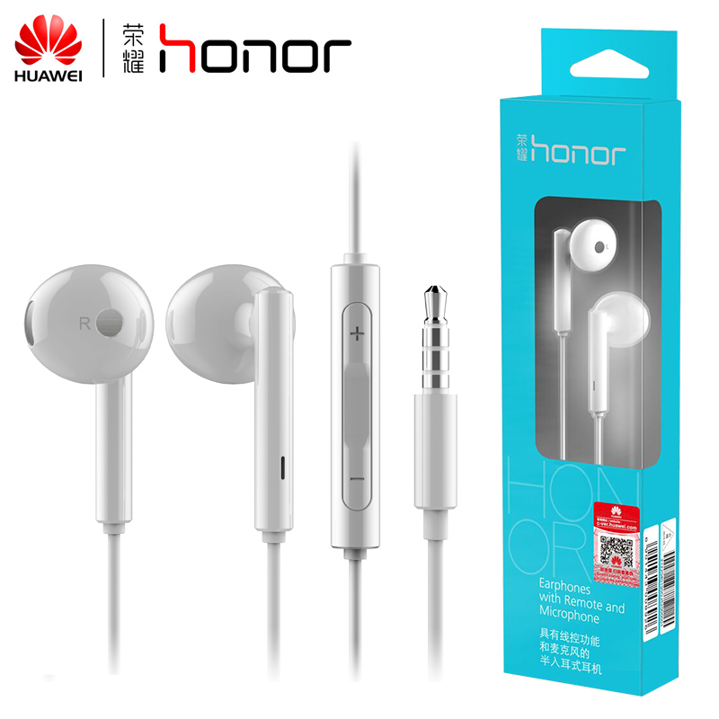 100% Originele Huawei Honor AM115 Oortelefoon Met Microfoon Voor Xiaomi Huawei Universele telefoon Retail box Hoge Bass