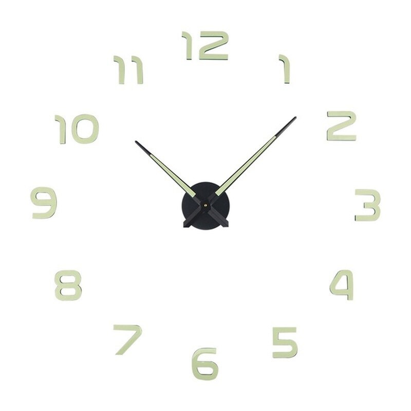 Świecąca naklejka na ścianę zegar 100cm duże wiszące zegary DIY cyfrowe ciche świecące zegary ścienne dla domu Sztuka salon nowoczesne dekoracje