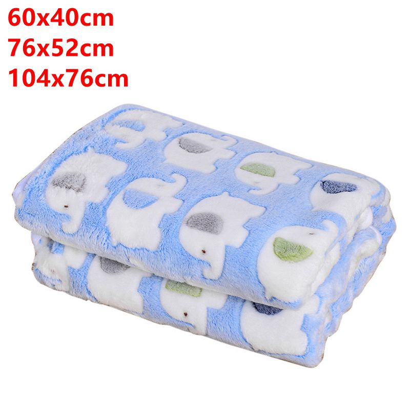 Grote Hond Bed Mat Ademend Hond Bedden Winter Thicken Warm Kat Hond Deken Slapen Cover Handdoek Voor Small Medium Large hond Huis: Polyester BLUE / 60x40cm