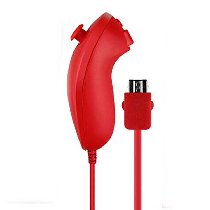 Nunchuck Game Controller For Nintendo Wii Game Controller Joystick Gamepad For Wii Gaming Accessories: Red