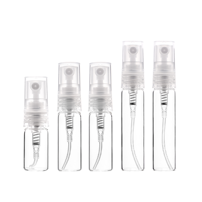10pcs/lot 2/3/5/10ml Perfume bottle refilling perfume bottle plastic sprayer transparent glass bottle