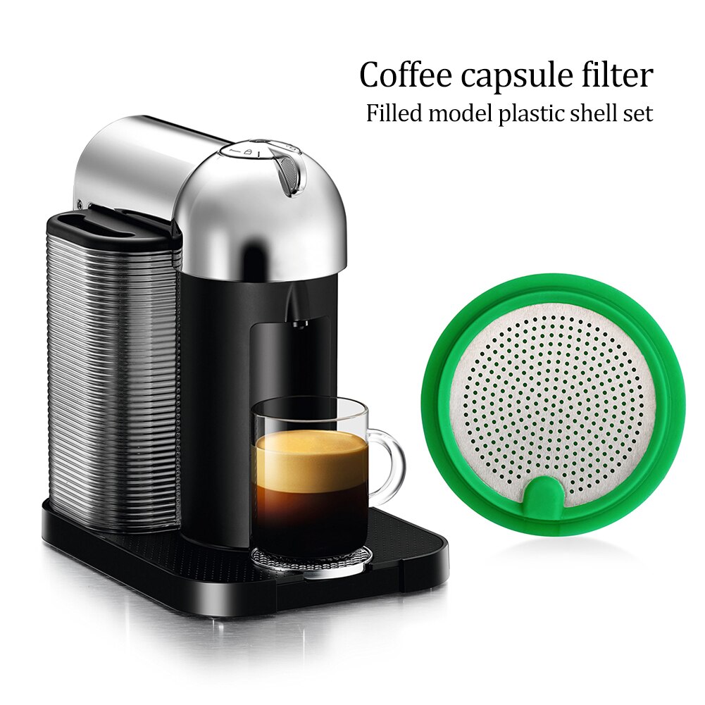Stainless Steel Metal Reusable Dolce Gusto Capsule Compatible with Nescafe Coffee Machine Refillable Dolci Filter Dripper Tamper
