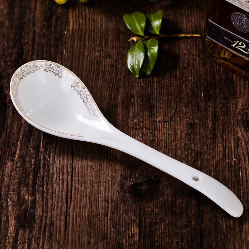 [Jingdezhen] single pack big spoon ceramic bone china tableware matching spoon