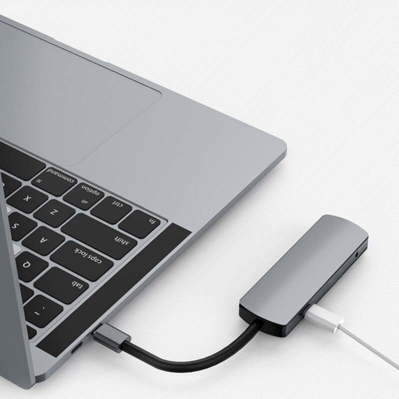 6 in 1 Multi-Funzione HD attracco stazione Tipo-C a HDMI Usb3.1centro con PD di Ricarica Lampada di Respirazione