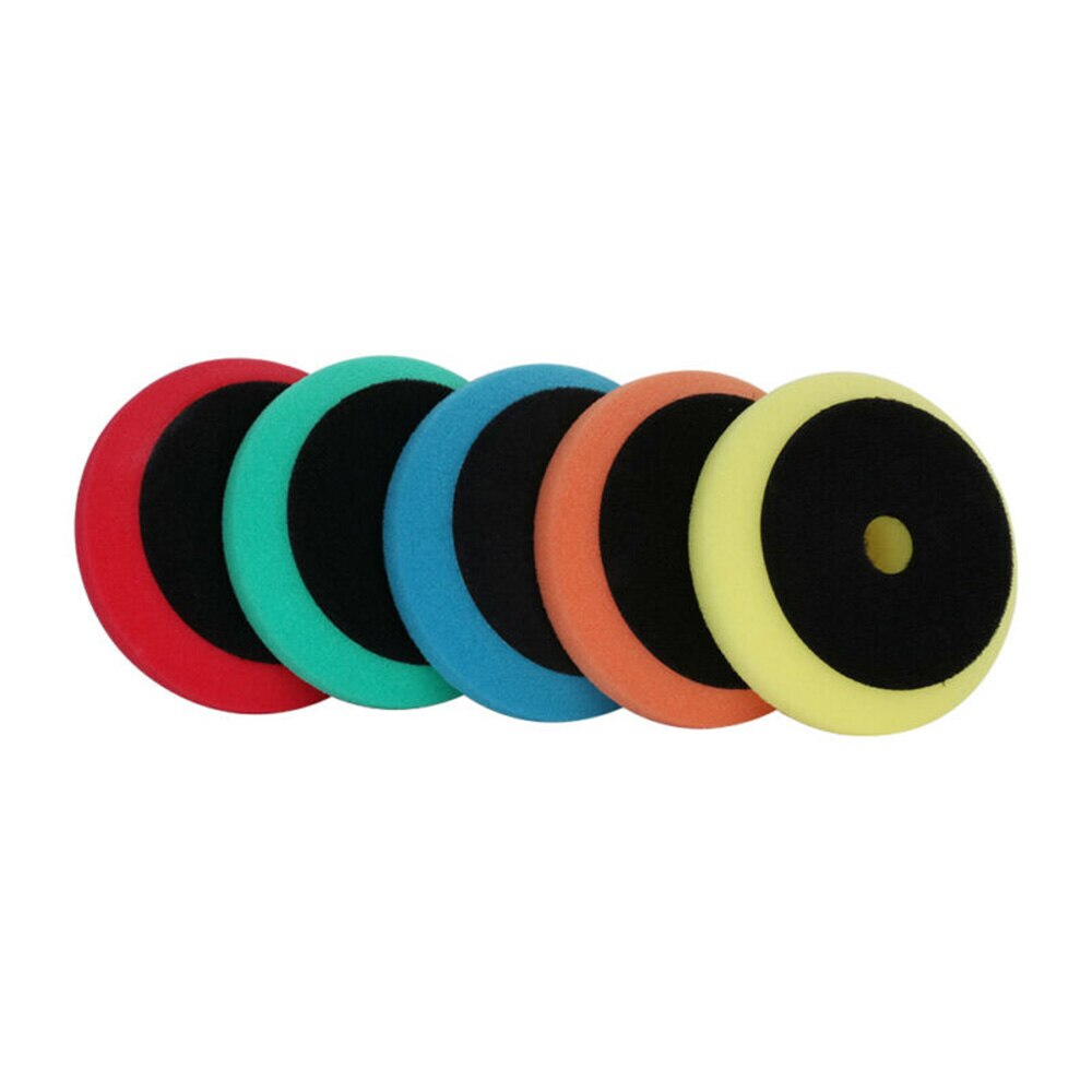 6 Pcs 3-Inch Polishing Buffing Pad Set For Car Paint Sponge Kit Waxing Furniture Green/Yellow/Orange/Blue/Red