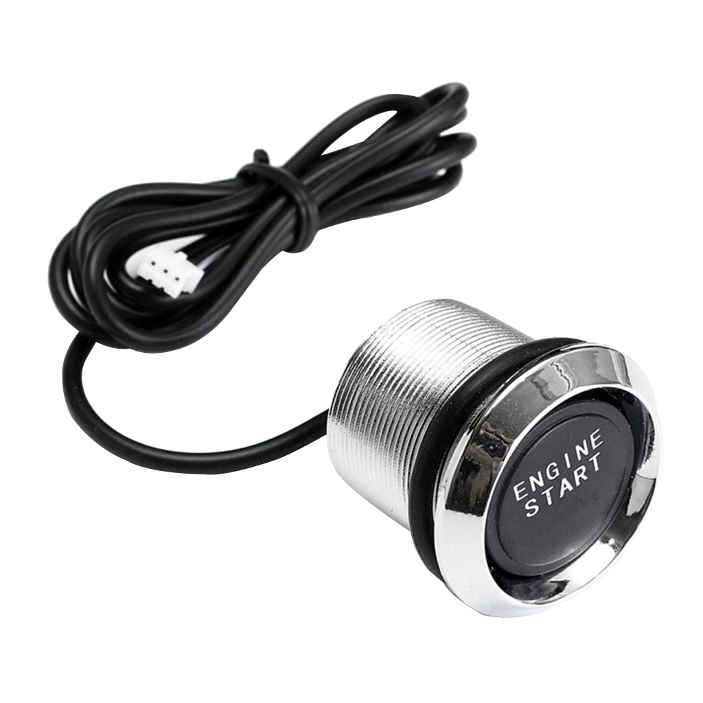 12V Blue LED Keyless Engine Start Push Button Switch Ignition Starter Kits