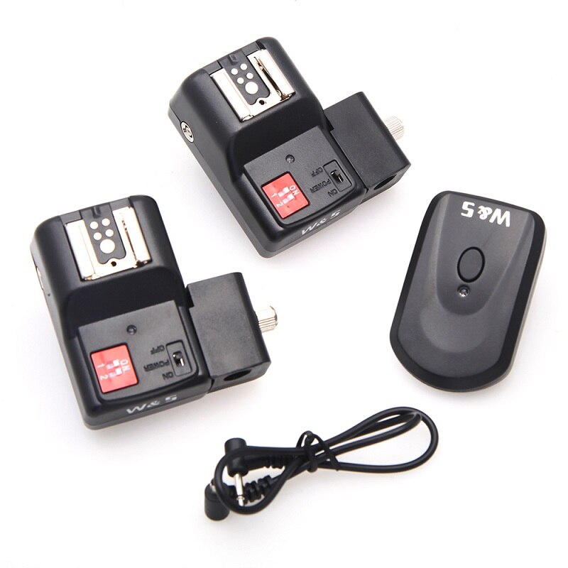 Wansen – 4 chaînes Radio sans fil Speedlite, déclencheur de Flash avec support de parapluie pour Canon Nikon Pentax Olympus: with 2 receivers