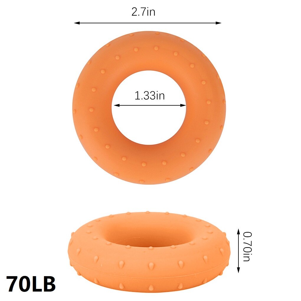 30-70LB Silicone Hand Grip Portable Muscle Training Gripping Ring Crossfit Fitness Hand Extension Strength Trainer: Gold