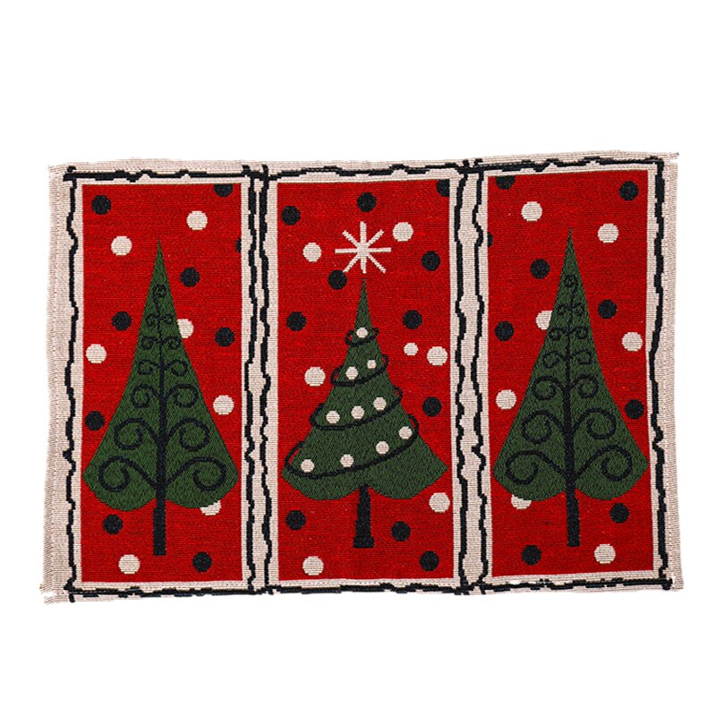 Vrolijk Kerstfeest Placemat Kerst Placemats Heatproof Doek Kerst Ornament Keuken Decoratie Voor Thuis Diner Decoratie: 03