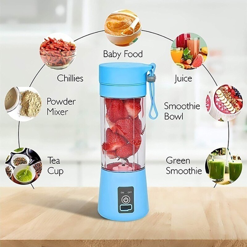 Household Portable Blender USB Mixer Electric Juicer Machine Smoothie Blender Mini Food Processor Personal Water Juice Blenders