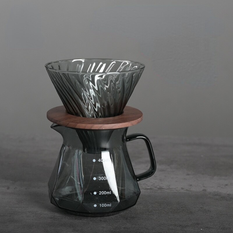 Juego de tazas de café obsidiana de diamante para compartir café, taza de filtro, nube, cafetera hecha a mano, 400ML/600ML