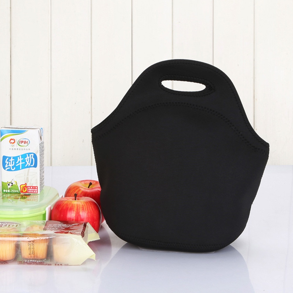 food bags black red 30x31x16cm Neoprene Thermal Lunch Bag Waterproof Food Beverage Bento Box Storage Tote bag Refrigerator bags