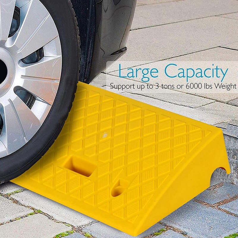 Portable Lightweight Plastic Curb Ramps - Heavy Duty Plastic Threshold Ramp Car Curb Ramp in Tire Accessories