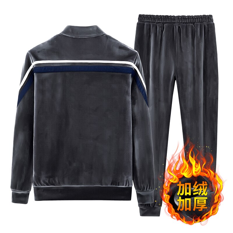 Winter lässig Anzug herren Anzug Baseball Kragen Strickjacke zur Seite fahren Anzug doppelseitige Gold Samt Plus Samt Jacke
