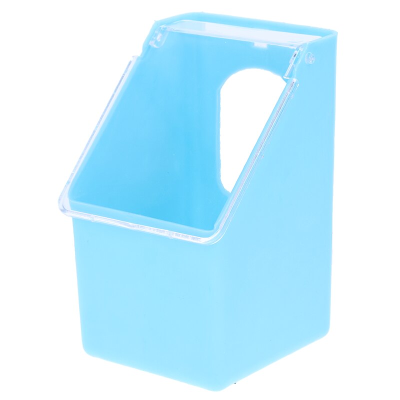 1Pc Plastic Vogel Feeder Gevogelte Duif Waterer Accessoires Dispenser Parrot Opknoping Drinker Pot Voedsel Container Dierbenodigdheden: Blauw