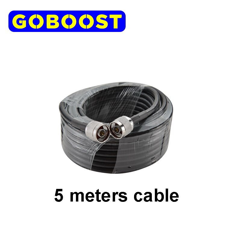 GOBOOST 5 Meter Coaxial Cable For GSM DCS WCDMA 900 1800 2100 Mhz N Male 2G 3G 4G Celluar Signal Booster