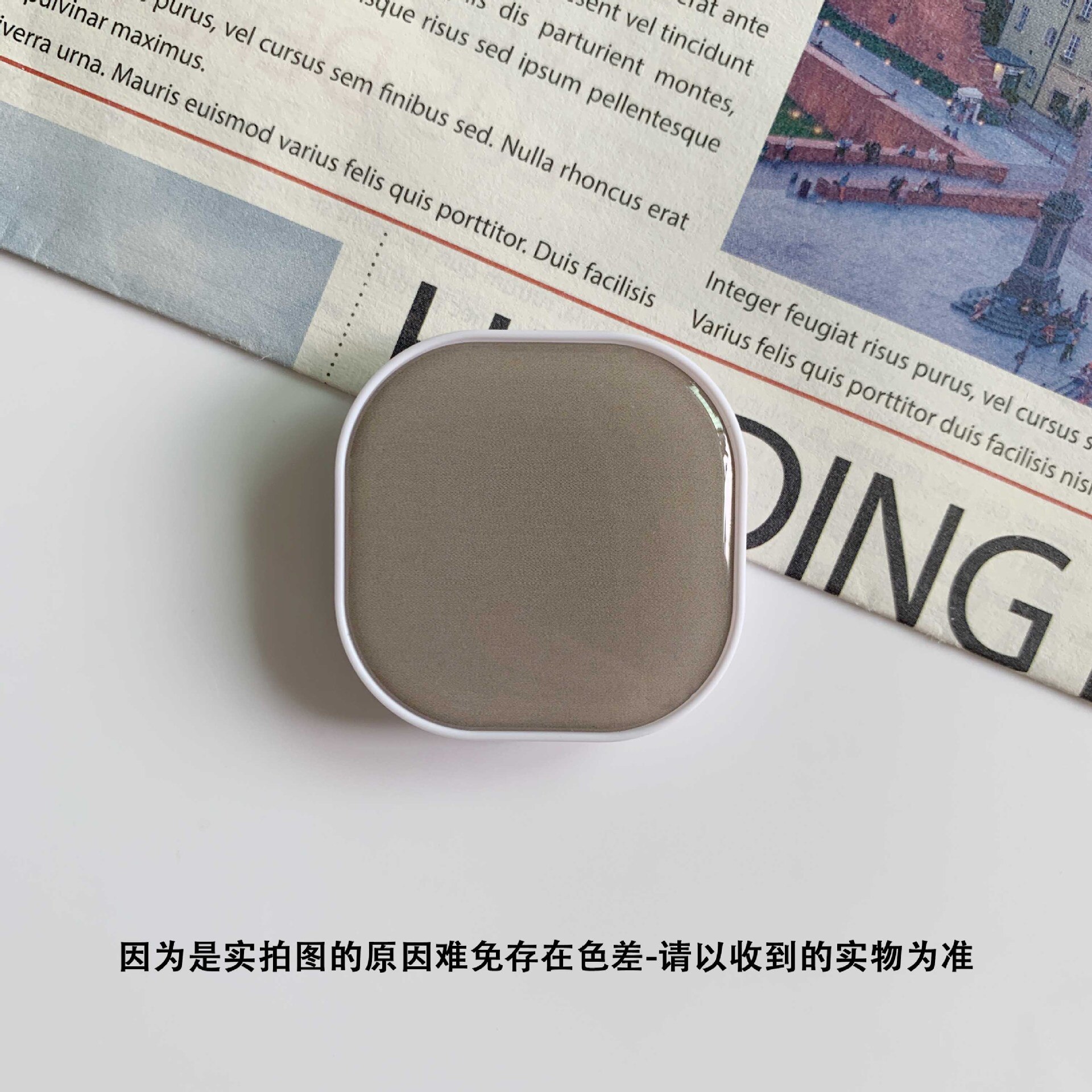 Solid Color Square Phone Holder Foldable Tablet Stand Socket Finger Fit Easy Grip Universal for iPhone 11 X XR Xiaomi note 9 pro: N07 Gray