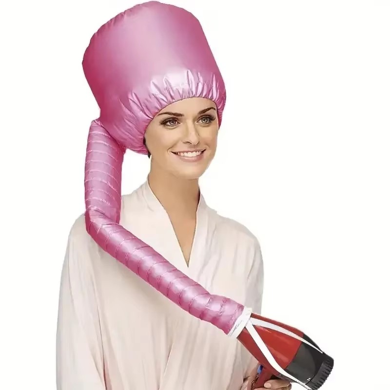 Secador de pelo multifuncional de alto rendimiento para el cuidado del cabello, 1 ud., una parada, emparejado con gorro calefactor: Verde