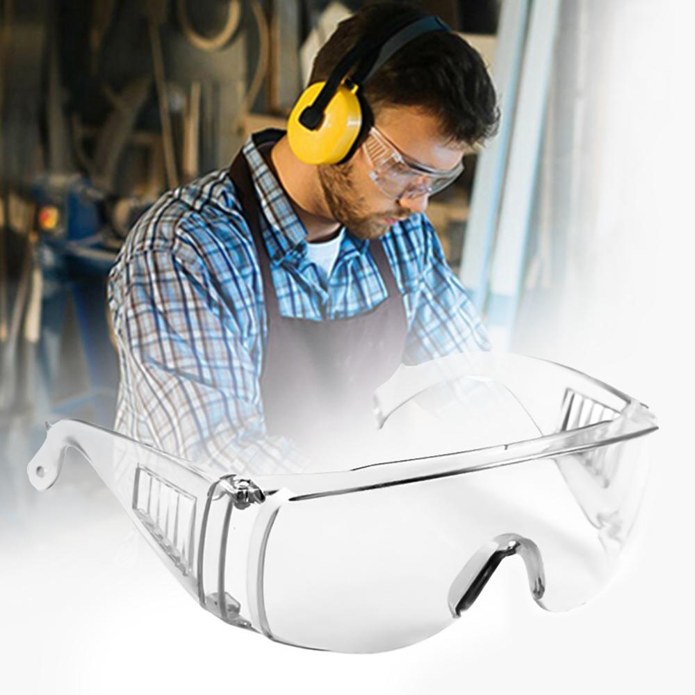 5PCS Safety Glasses Transparent Dust-Proof Glasses Working Glasses Lab Eyewear Splash Protective Anti-wind Glasses Goggles