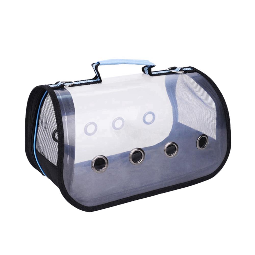 Outdoor Bird Transport Cage Bird Travel Carrier Breathable Space Parrot Go Out Backpack Multi-functional Bird Carrier With Perch: Blue / S