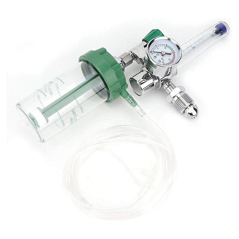G5/8-14 10L/Min Oxygen Pressure Regulator O2 Pressure Reducing Valve Flow Meter for Oxygen Inhaler Gas Regulator