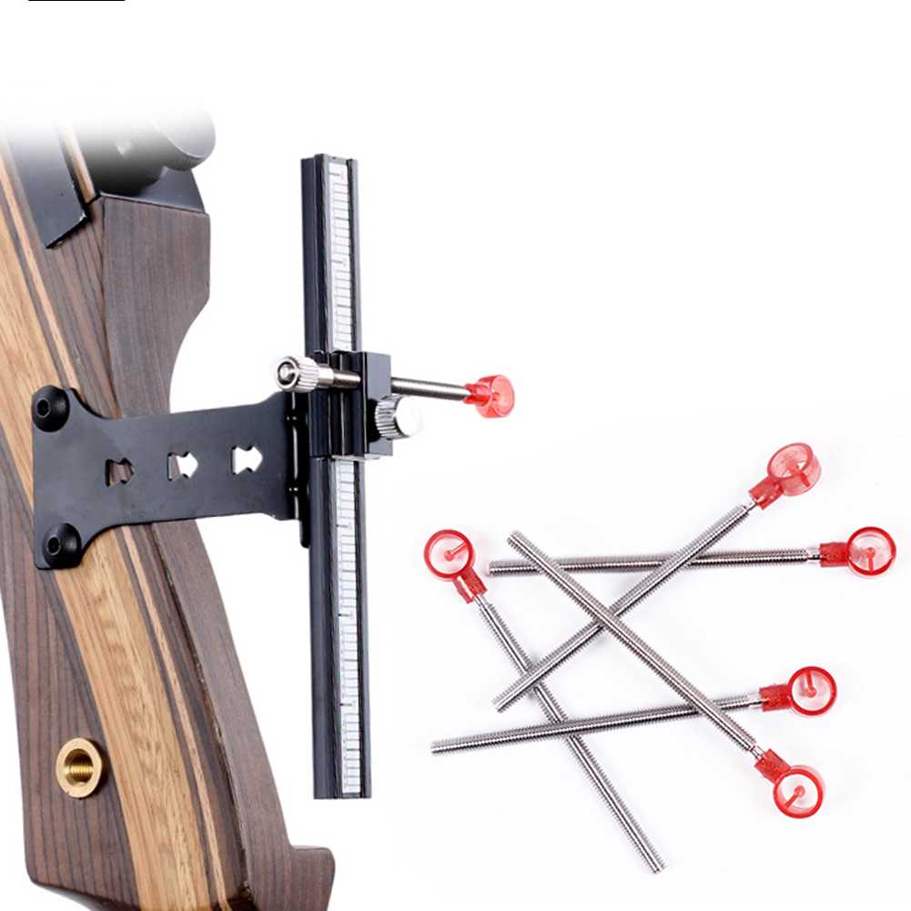 TOOPRE T-Typ Recurve Båg Sikte Nål Röd ABS Justerbar Siktkärna för Målgång