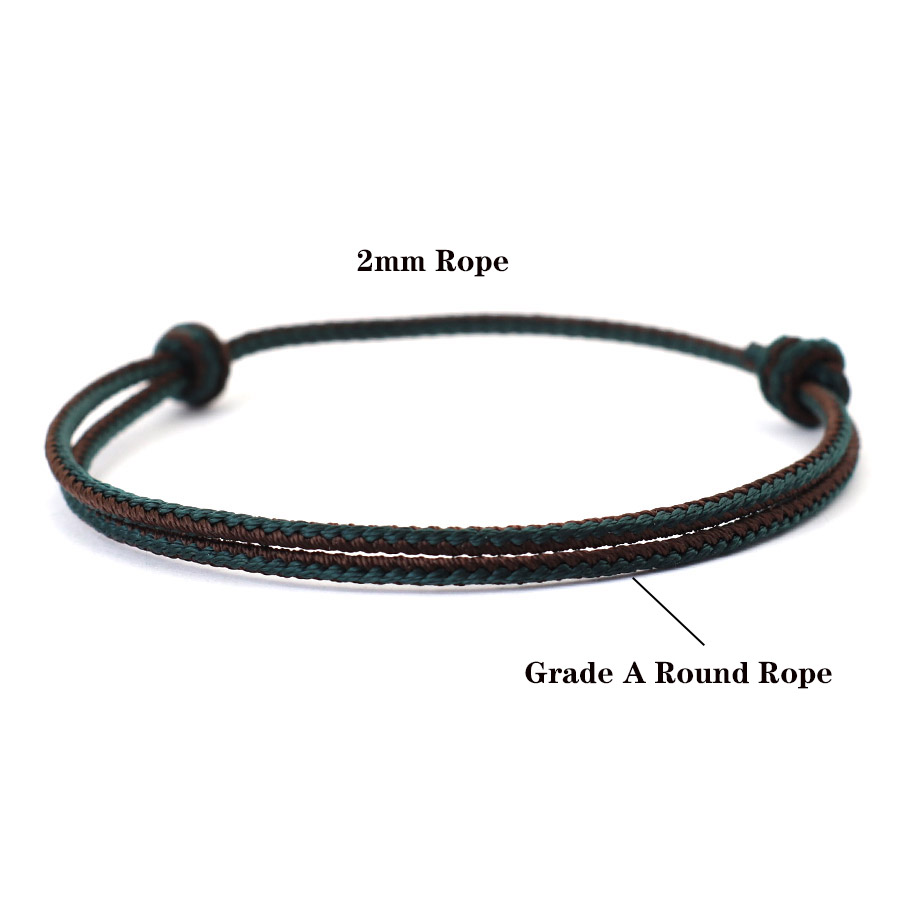 Pulsera étnica de hilo fino de 2mm para Hombre, amuleto de la suerte bohemio ajustable de , para él, Pulseria para Hombre, Joias