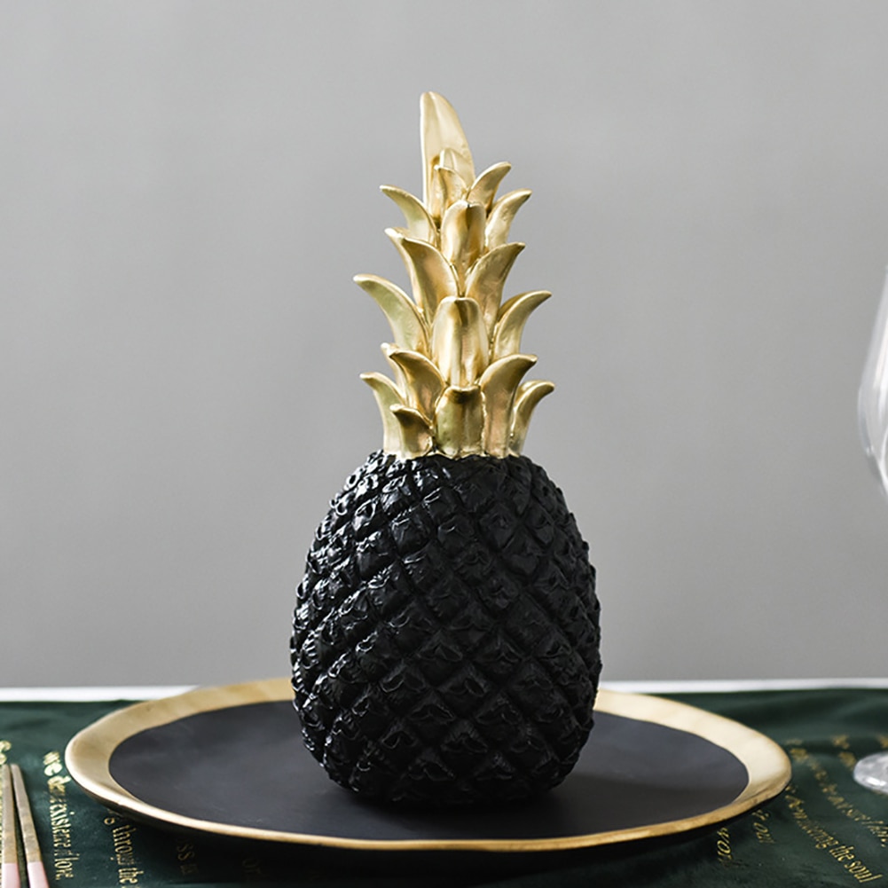 Noordse moderne ananas ananas fruit woonkamer wijnkast raam bureaublad huisdecoratie tafeldecoratie knutselen: Zwart / S
