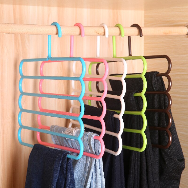 1 Pc Broek Hangers Houders Multifunctionele Broek Hanger Magazijnstelling Kleerhanger Tie Sjaals Riem Handdoek Antislip Magic hanger