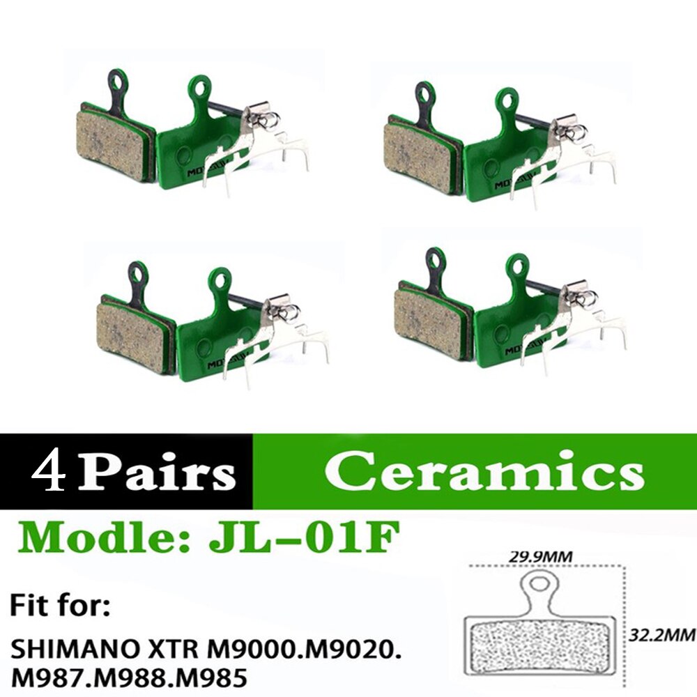 2 Paare Keramik Fahrrad Bremsbeläge MTB fahrrad 2Stck bremsbelag für S Shimano Sram eifrig M315 M355 M365 m395 M445 M447 MT200 M525 M375: 01F 4 Paare Keramik