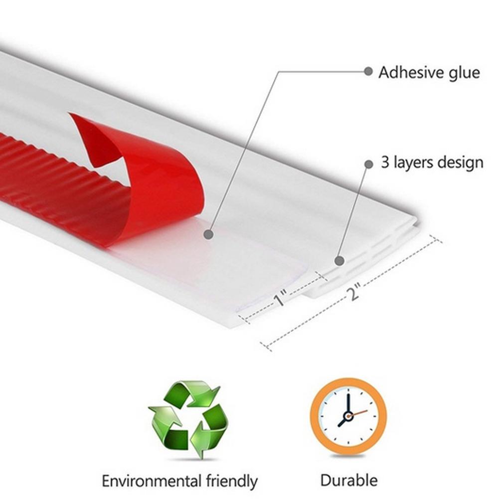 Door Sweep Weather Stripping Soundproof Rubber Bottom Seal Strip Draft Stopper Draught Excluder Door Sticker
