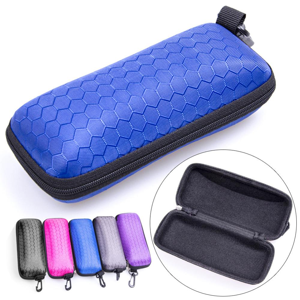 Kleurrijke Populaire Rechthoek Rits Zonnebril Hard Bril Case Eyewear Zonnebril Pouch Protector Box Houder Met Haak