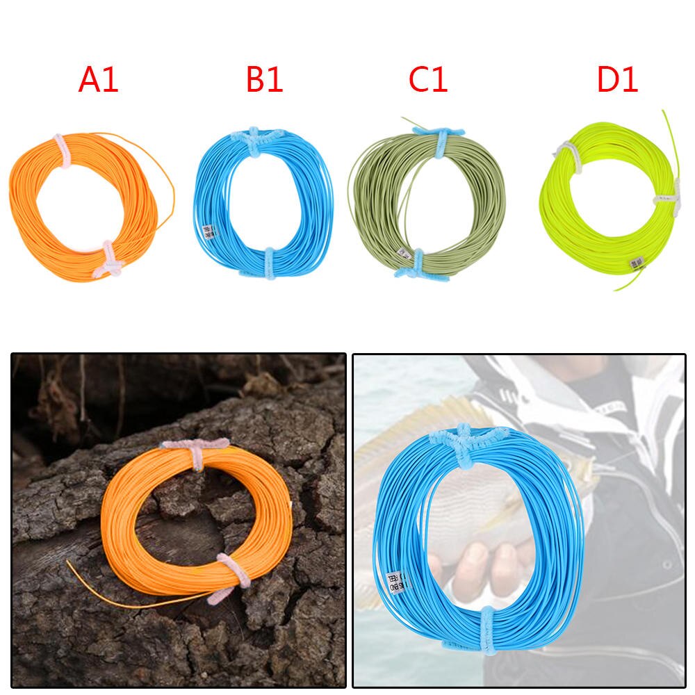 30.5m Weight Forward Fly Line Floating Fly Fishing Line With Welded Loop Multi Color Number 2.0 Line