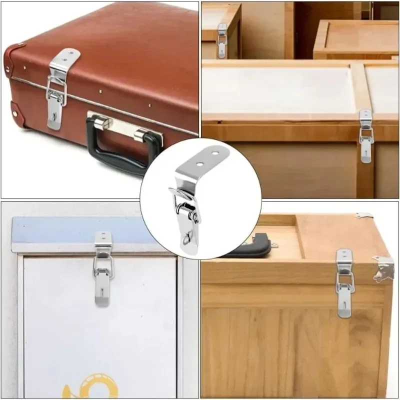 90° Duck-mouth Buckle Lock Wooden Boxes Hardware Closure Hasps Snap Lock Clamp Quick Release Latch for Suitcase Drawers Cabinet