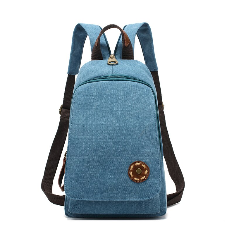 Nuevas mochilas de lona pequeñas para mujer, bolsas de viaje de mujer, bolsas de hombro multifunción, paquete informal PT1147: blue