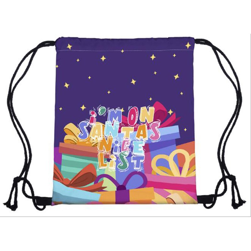 Pocke trope baglomme reb kvinder mænd taske juleserie bundle taske 3d digital printet tegneserie juletape skuldertaske: Bpa 601347