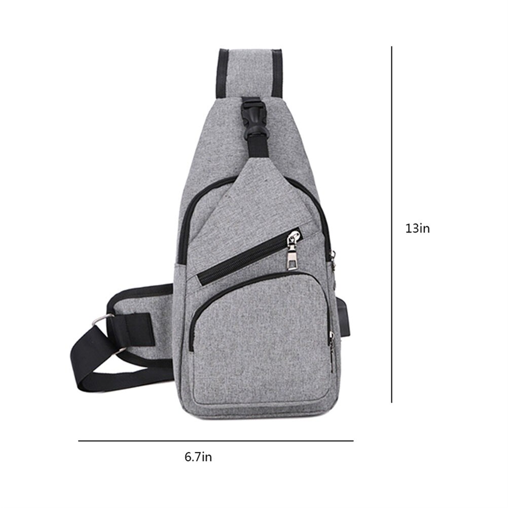 Mannen Anti-Diefstal Borst Pakken Toevallige Schoudertas Crossbody Tas Outdoor Diagonaal Borst Zak Met Usb-poort Opladen Vrouwen telefoon Tassen