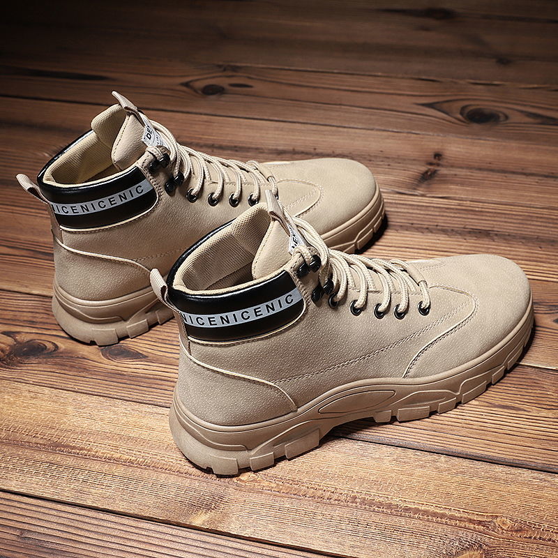 Bottes montantes de Style britannique pour homme, bottes courtes de travail résistantes à l'usure, bottes de désert, d'hiver