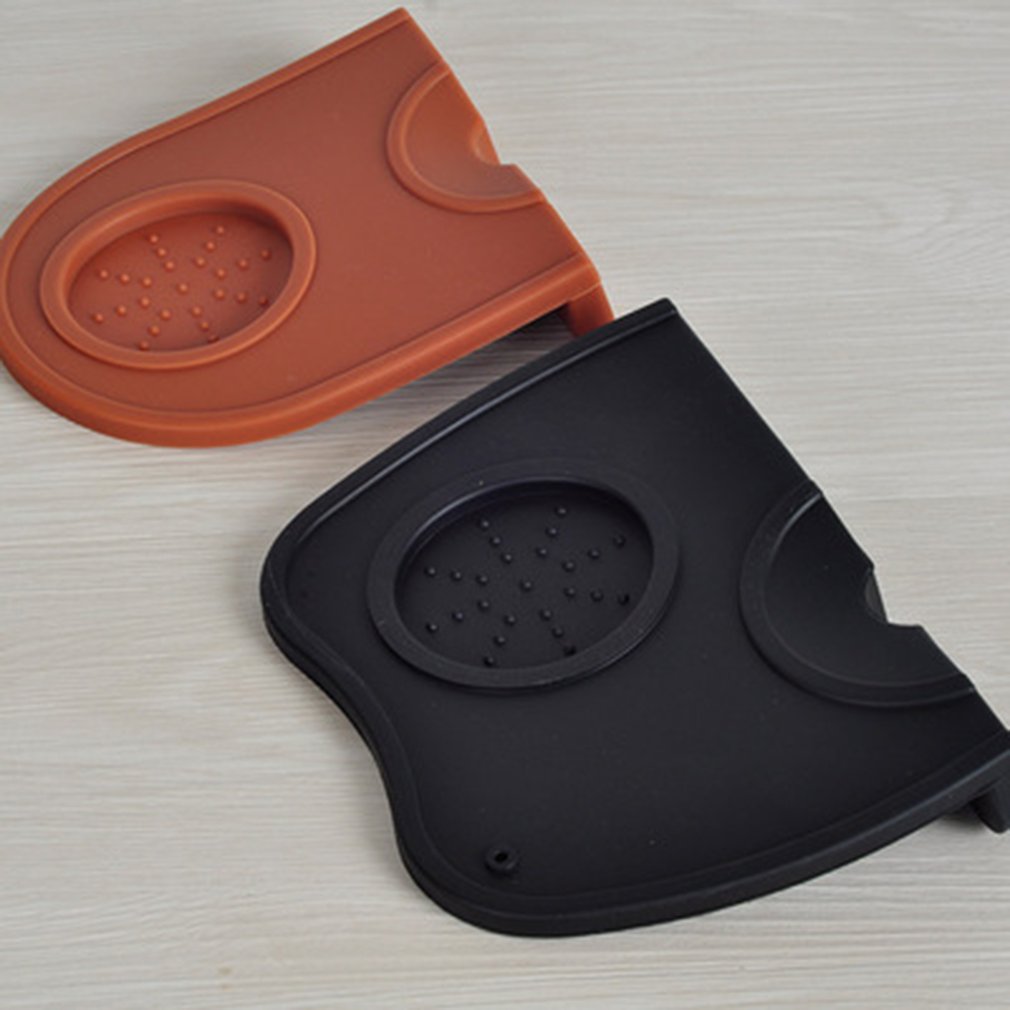 Silikon anti-skli kaffe tamper matte l-form kaffe tamping matte skrivebord operasjonsbord bar kaffe hjørne pad hjem kjøkken verktøy