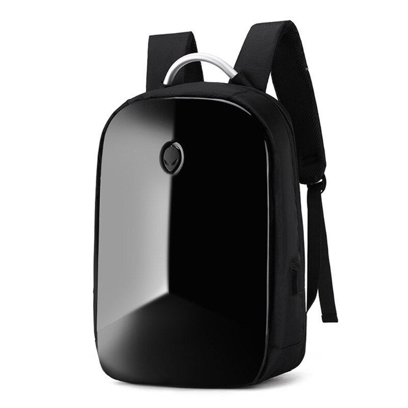 Crossten zaino di protezione multifunzionale in PVC impermeabile con guscio rigido con porta di ricarica Usb borsa per Laptop da 16.6 "con blocco a combinazione: Black