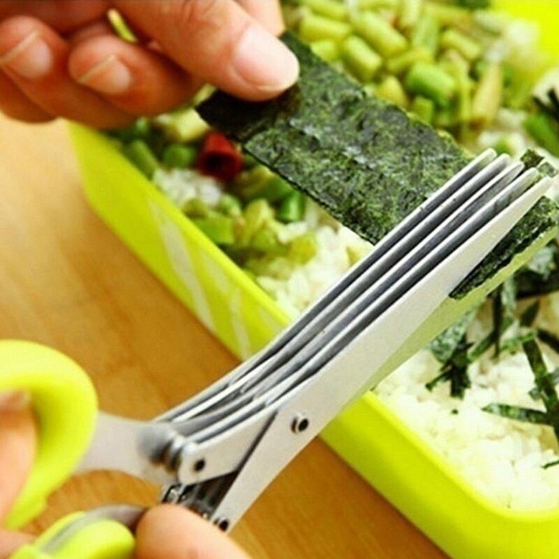 Multifunctional Cutter Greens Big Scissors Stainless Steel Cutting Knife Herb Seaweed Spice Scissors Paper Kitchen Accessories