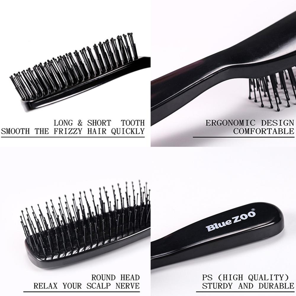 Vrouwen Mannen Detangling Hair Brush Bal Getipt Anti-Statische Massage Hoofdhuid Verminderen Kroezen Nylon Haren Kam Salon Styling Tool