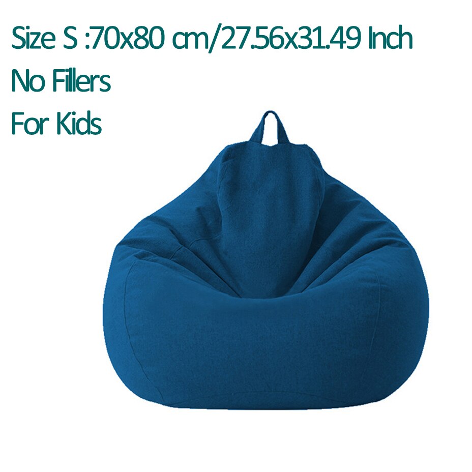 Sitzsack Sofa Stuhl keine füllstoff Tuch stuhl liege sitz sitzsack kissen Große Sitzsack Gefüllte Lagerung für freundlicher Erwachsene 70*80cm: S Blau