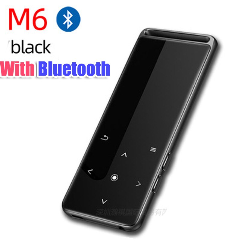 BENJIE M6 Bluetooth 5.0 lecteur MP3 sans perte 16GB HiFi Portable baladeur Audio avec Radio FM EBook enregistreur vocal musique Playe: BluetoothBlack