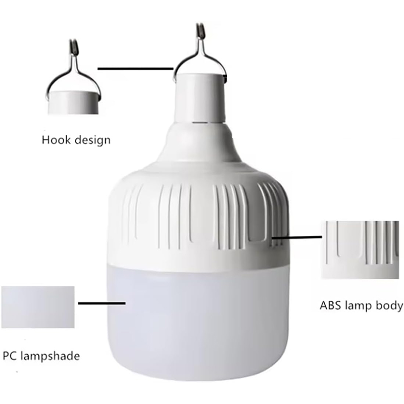LED draagbare verlichting met zonnepaneel Outdoor USB oplaadbare noodlantaarns hangende camping spaarlamp tent tuin