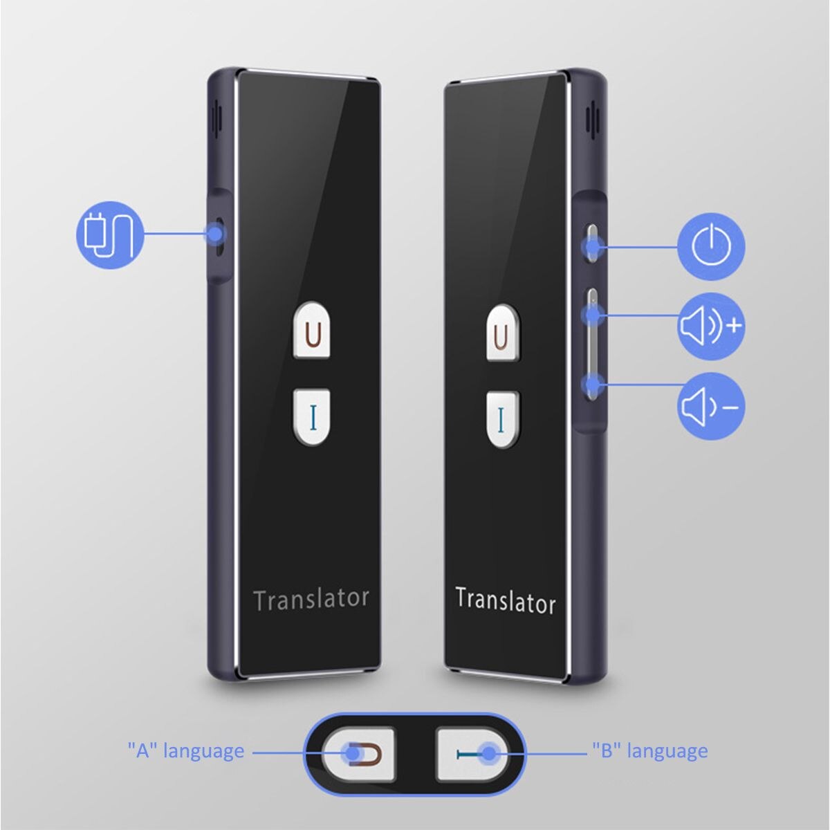 T8 Portable Mini Wireless Smart Translator 40 Languages Two-Way Multi-Language Real Time Instant Voice bluetooth Translator APP