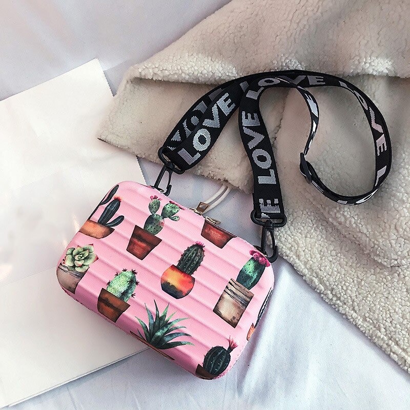 Personality Shoulder Clutch Mini Square Box Bag Cartoon Color Lovely Crossbody Bags Women Handbag Soft: 02