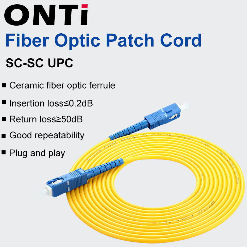 Ontí UPC SC fibra UPC Cable 1M 3M 5M 10M 20M 30M SX 2,0mm 3,0mm FTTH de parche de fibra Cables SM óptico Pigtail